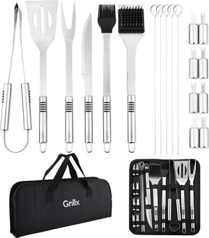GrillX BBQ Accessoires Gereedschapset - BBQ Tang, Spatel, Vork, Borstel - Complete Barbecue Tools Set