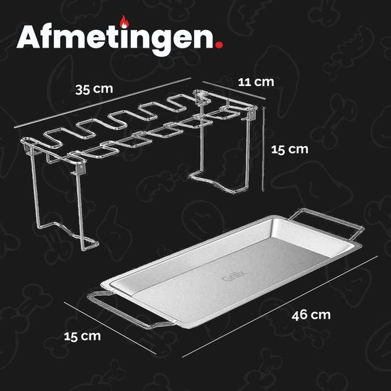 GrillX BBQ Kippenvleugelhouder