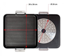 Valira Grillpan Aire met handgrepen - 28 x 28 cm - standaard anti-aanbaklaag