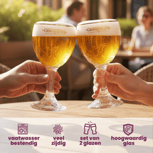 Grimbergen Bierglazen Op Voet 250 ml - 2 stuks