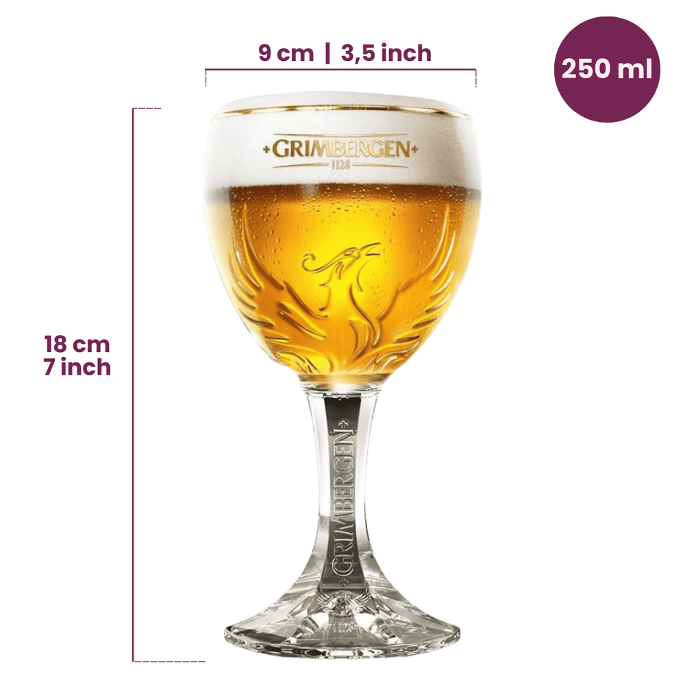 Grimbergen Bierglazen Op Voet 250 ml - 2 stuks