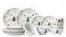 Vaisselle de Noël Studio Tavola - Porcelaine - Rouge - 18 pièces / 6 personnes