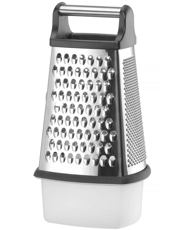 Hendi Rasp - Torenrasp vierzijdig met opvangbak - RVS - 15 x 13 x 31 cm