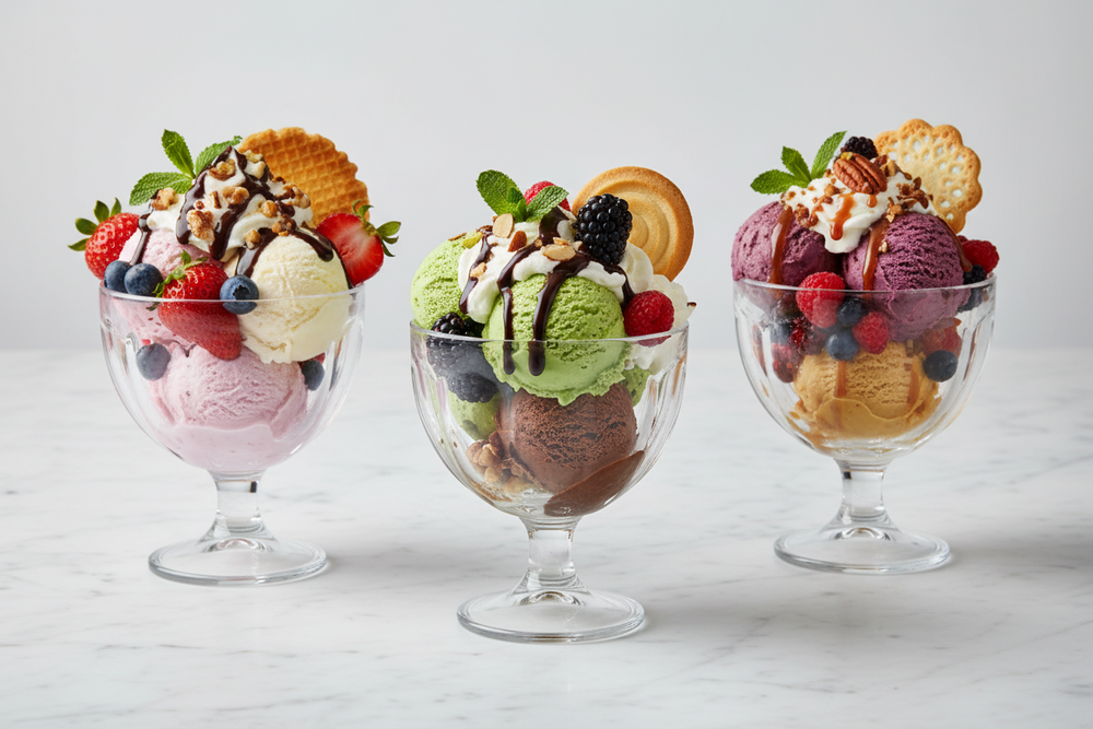 IJscoupes Glas 425 ml - 3 stuks - Ideaal voor IJs en Desserts - Cookinglife