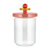 Bocal de Rangement Alessi Twergi - ES16/100 2 - Rose - ø 12 cm / 1 Litre - par Ettore Sotsass