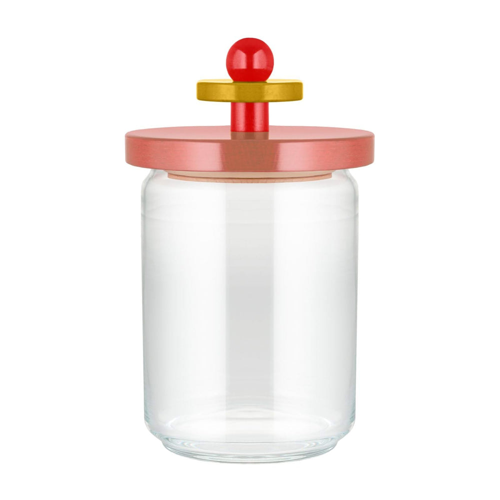 Bocal de Rangement Alessi Twergi - ES16/100 2 - Rose - ø 12 cm / 1 Litre - par Ettore Sotsass