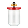 Bocal de Rangement Alessi Twergi - ES16/100 - Rouge - ø 12 cm / 1 Litre - par Ettore Sotsass