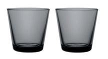 Iittala Glazen Kartio Donkergrijs 210 ml - 2 Stuks