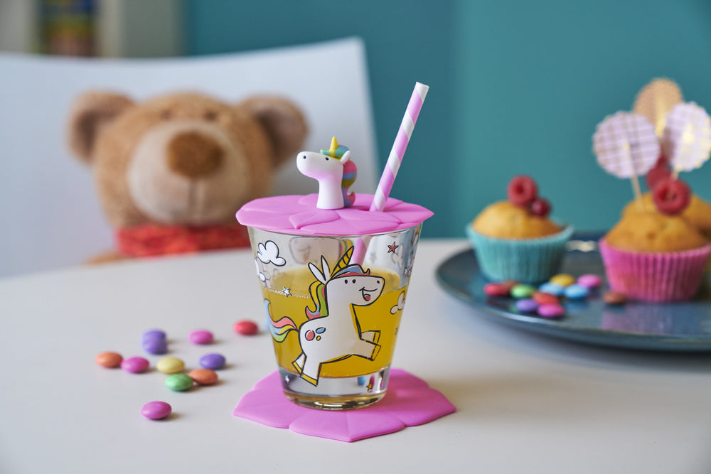 Leonardo Set de verres pour enfants Bambini Licorne 215 ml - 3 pièces