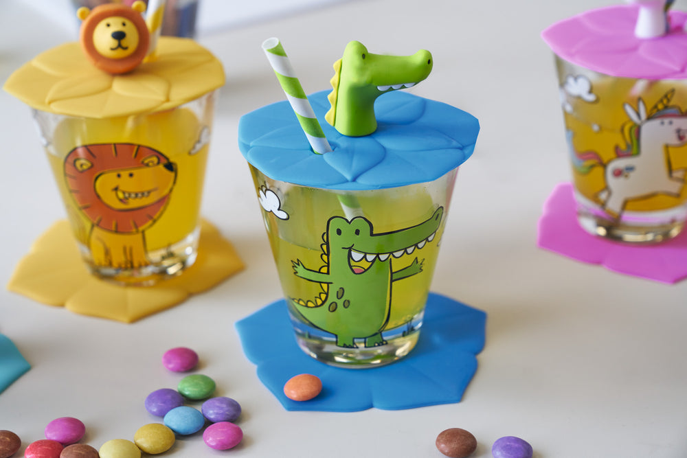 Leonardo Set de verres pour enfants Bambini Crocodile 215 ml - 3 pièces