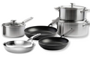 KitchenAid Pannenset Multi-Ply Stainless Steel 6 -delig - Kookpan ø 20, 24 cm, Steelpan ø 16 cm & Koekenpan ø 24 cm + Koekenpan Classic Forged ø 24 & 28 cm
