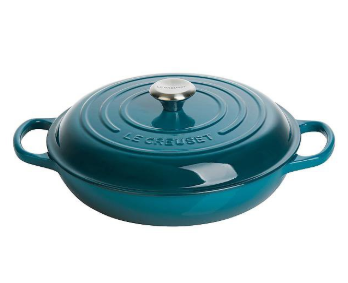 Le Creuset Casserole Signature - Campagnard - Bleu Sarcelle - ø 30 cm / 3,5 litres