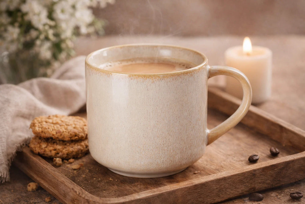 Cookinglife Koffiemokken Serene Sand 330 ml - Aardewerk - 4 stuks