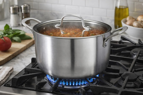 Cookinglife Kookpan met Glazen Deksel Signature Steel - RVS - ø 20 cm / 2.2 Liter - geschikt voor alle warmtebronnen