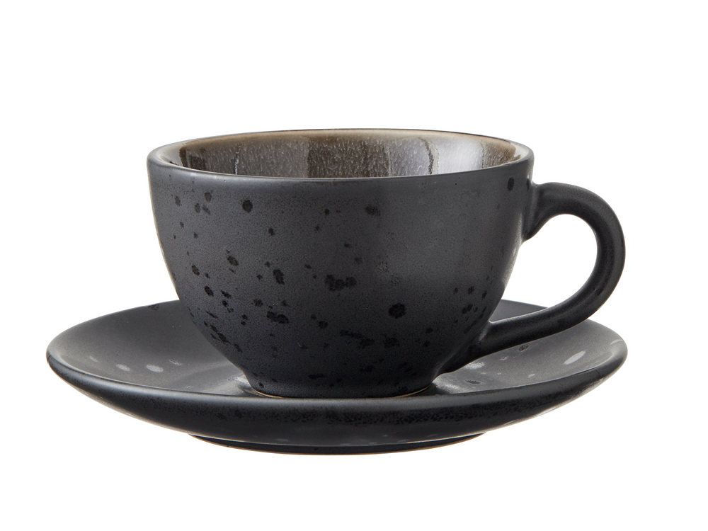 Bitz Tasse et Soucoupe Gastro Noir/multi Bleu 240 ml - 4 Pièces