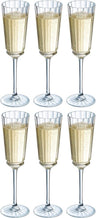 Verres à Champagne Cristal d'Arques Macassar - 170 ml - 6 pièces