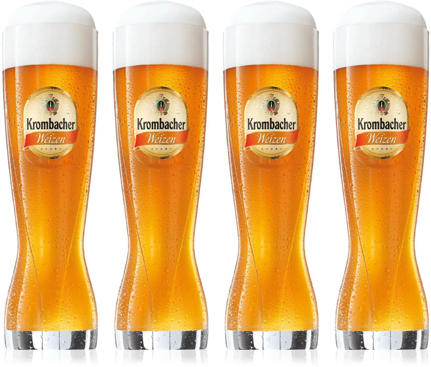 Verres à bière Krombacher Weizen - 500 ml - 4 pièces