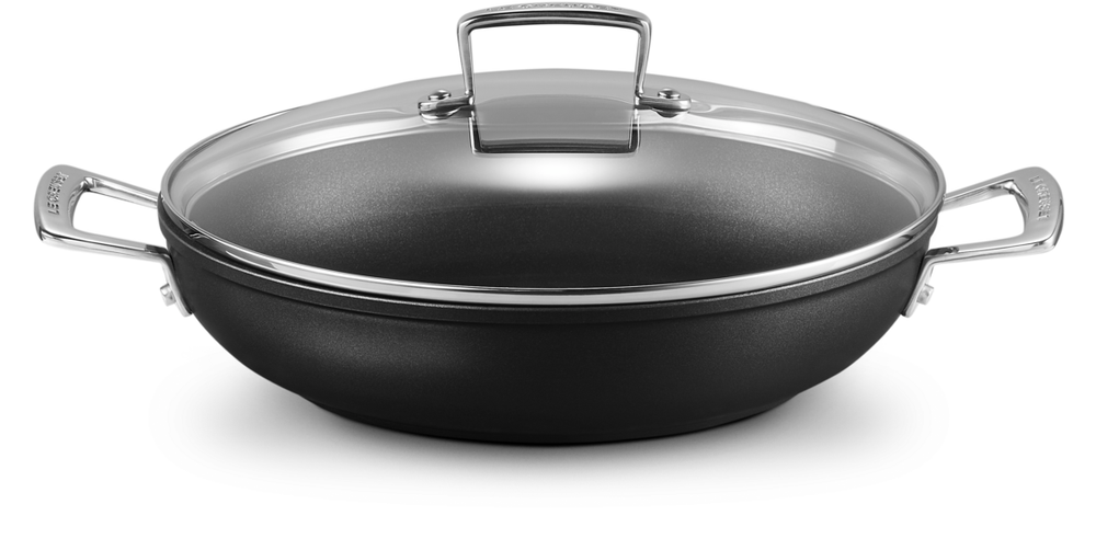 Le Creuset Provençaalse Hapjespan met Glazen Deksel Essential Non-Stick Ceramic - ø 28 cm / 3.2 liter - keramische anti-aanbaklaag