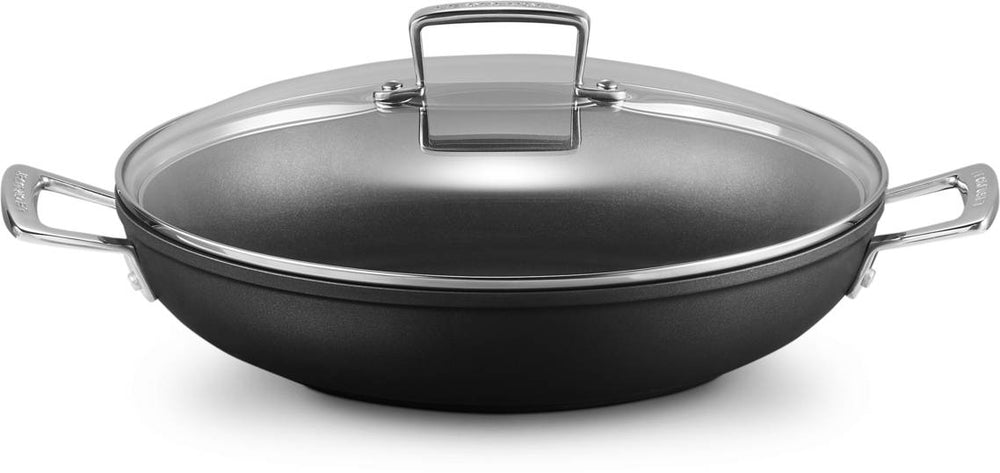 Le Creuset Hapjespan met deksel - Les Forgées TNS - ø 30 cm / 3.6 liter - standaard anti-aanbaklaag