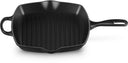 Le Creuset Poêle Grill Signature - Noir Mat - 26 x 26 cm - revêtement antiadhésif émaillé