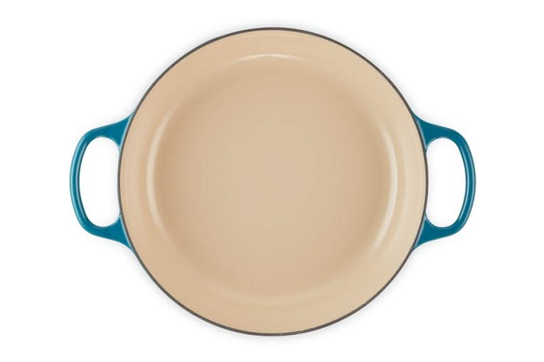 Le Creuset Casserole Signature - Campagnard - Bleu Sarcelle - ø 30 cm / 3,5 litres