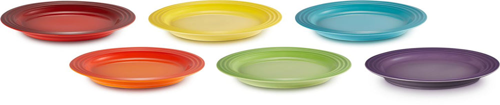 Assiette petit-déjeuner Le Creuset - Arc-en-ciel - ø 22 cm - 6 pièces