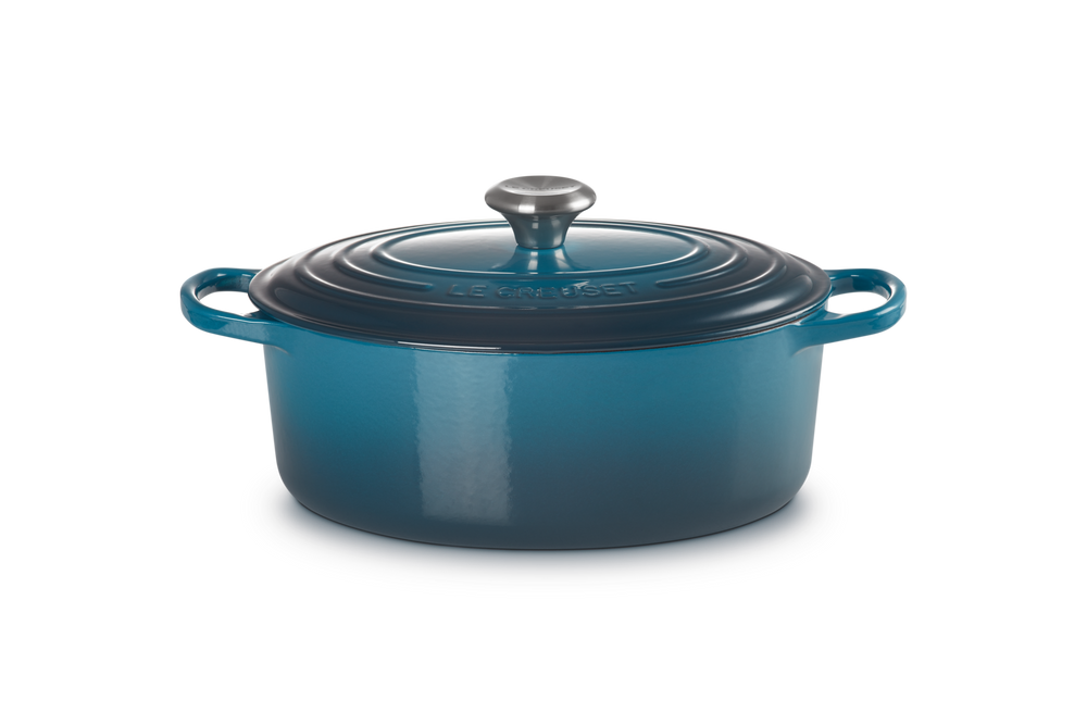 Le Creuset Casserole Signature - Ovale - Bleu Sarcelle - ø 29 cm / 4,7 litres