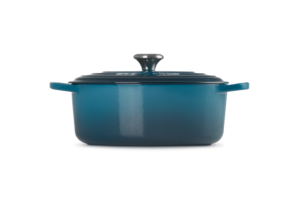 Le Creuset Casserole Signature - Ovale - Bleu Sarcelle - ø 29 cm / 4,7 litres