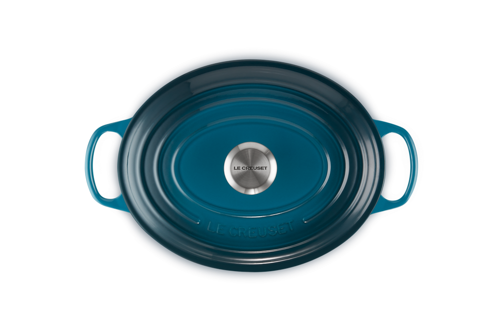 Le Creuset Casserole Signature - Ovale - Bleu Sarcelle - ø 29 cm / 4,7 litres