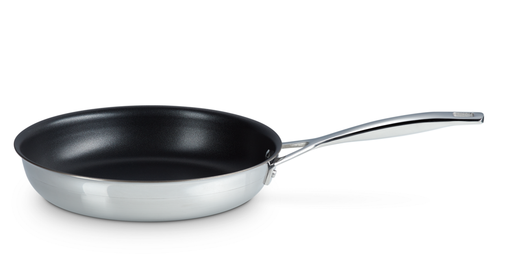 Le Creuset 3- delige Pannenset 3-ply - RVS - Inductie - Koekenpan, Kookpan & Steelpan - inclusief 2 deksels