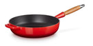 Le Creuset Hapjespan - Sauteuse - Signature - Kersenrood - ø 28 cm / 3.6 liter- geëmailleerde anti-aanbaklaag