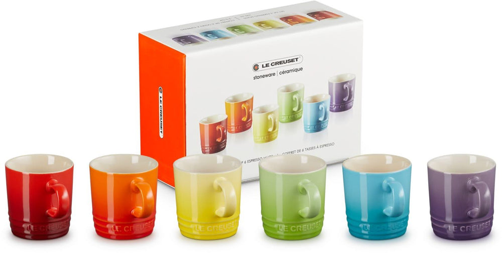 Tasses à expresso Le Creuset - Arc-en-ciel 100 ml - 6 pièces