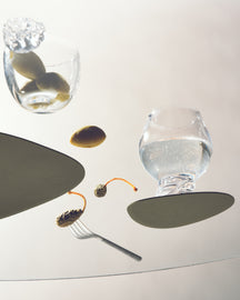 LIND DNA Placemats Nupo - Leer - Army Green - Curved - 44 x 37 cm - 2 Stuks