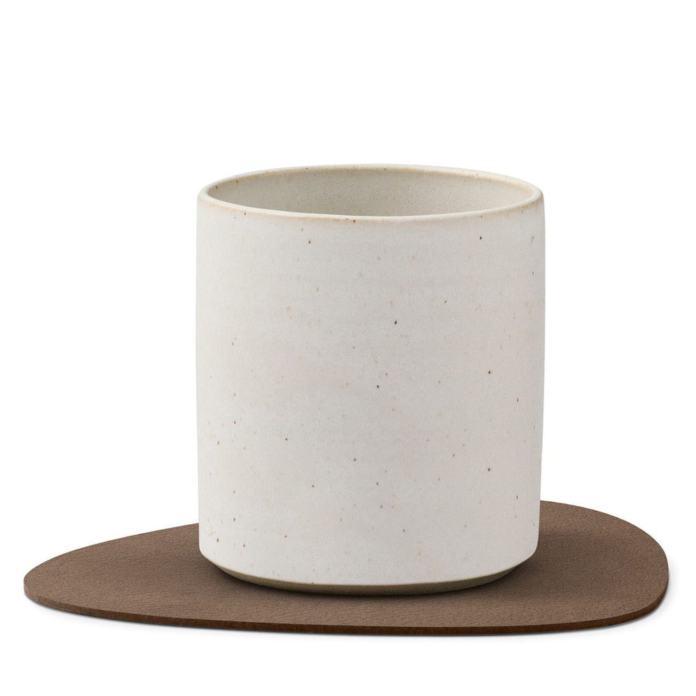 LIND DNA Onderzetters Nupo - Leer - Brown / Sand - dubbelzijdig - 13 x 11 cm - 4 Stuks