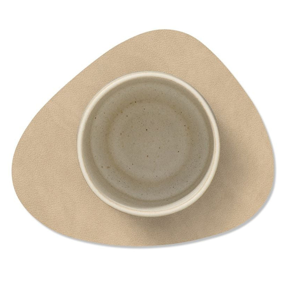 LIND DNA Onderzetters Nupo - Leer - Brown / Sand - dubbelzijdig - 13 x 11 cm - 4 Stuks
