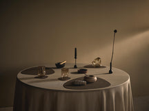 LIND DNA Placemats Nupo - Leer - Black - Curved - 44 x 37 cm - 2 Stuks