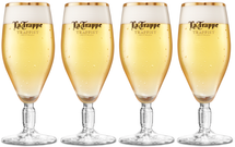 La Trappe Verre à Bière Trappiste Blanc - 300 ml - 4 pièces