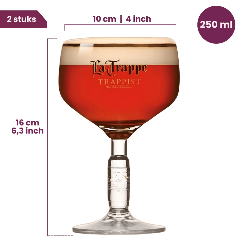 La Trappe Bierglazen Bokaal 250 ml - 2 stuks