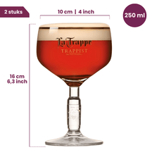 La Trappe Bierglazen Bokaal 250 ml - 2 stuks
