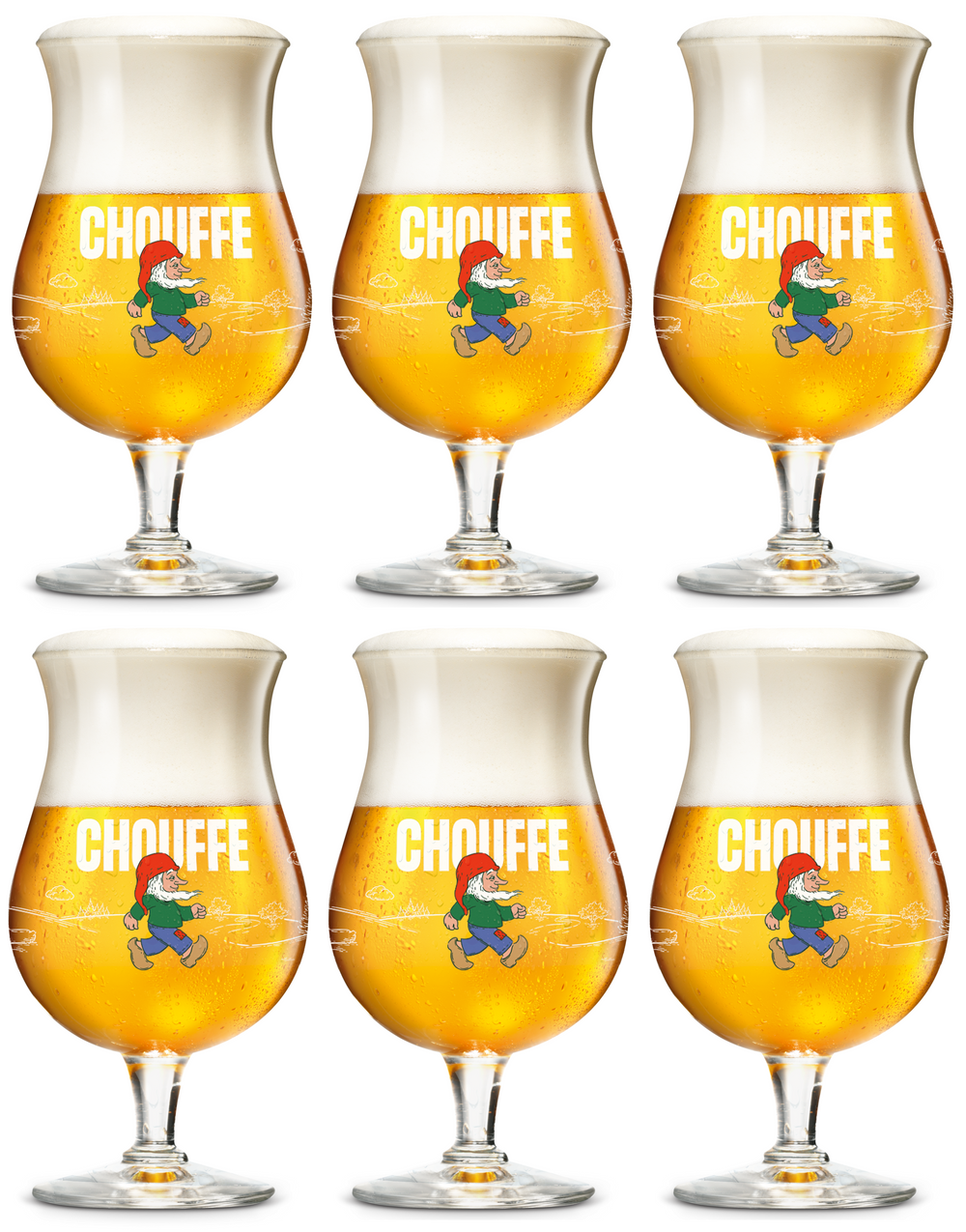 La Chouffe Bierglazen - 330 ml - 6 stuks