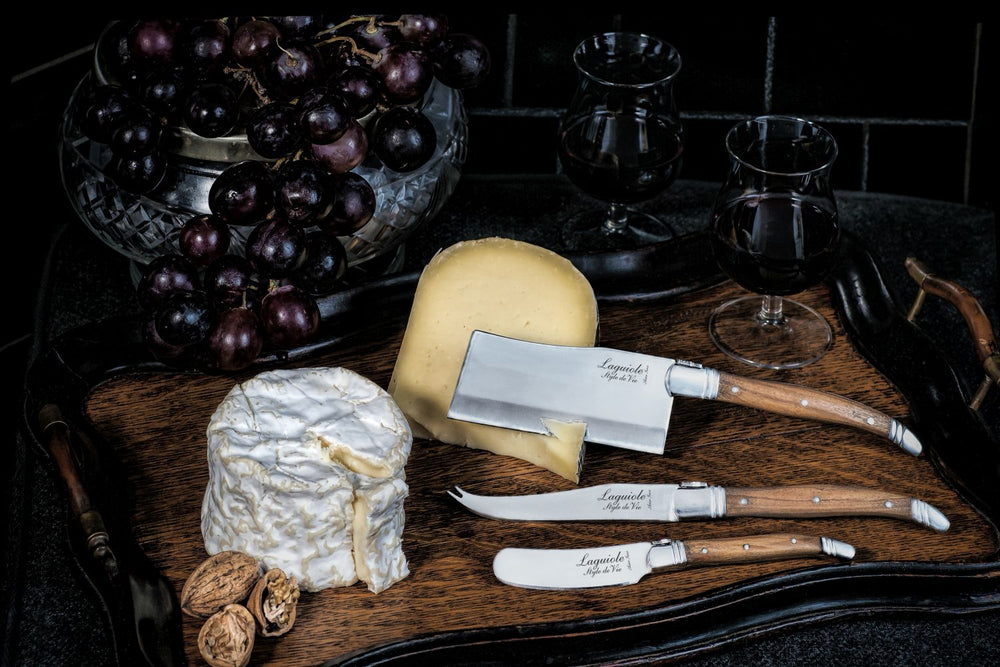 Laguiole Style De Vie Ligne Luxe Couteaux à fromage Olivier 3 pièces