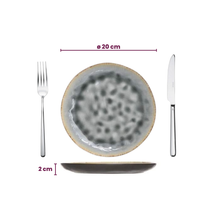 Cosy & Trendy Ontbijtborden / Dessertborden - Laguna Blue Grey ø 20 cm - 4 Stuks