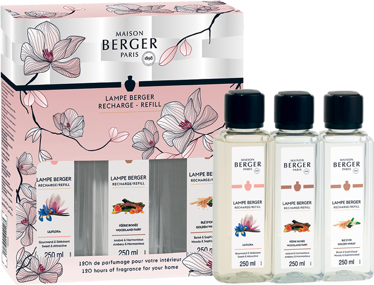 Recharge Maison Berger - pour brûle-parfum - Trioset Boléro 3 x 250 ml