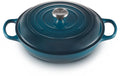 Le Creuset Casserole Signature - Campagnard - Bleu Sarcelle - ø 30 cm / 3,5 litres