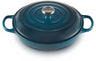 Le Creuset Casserole Signature - Campagnard - Bleu Sarcelle - ø 30 cm / 3,5 litres