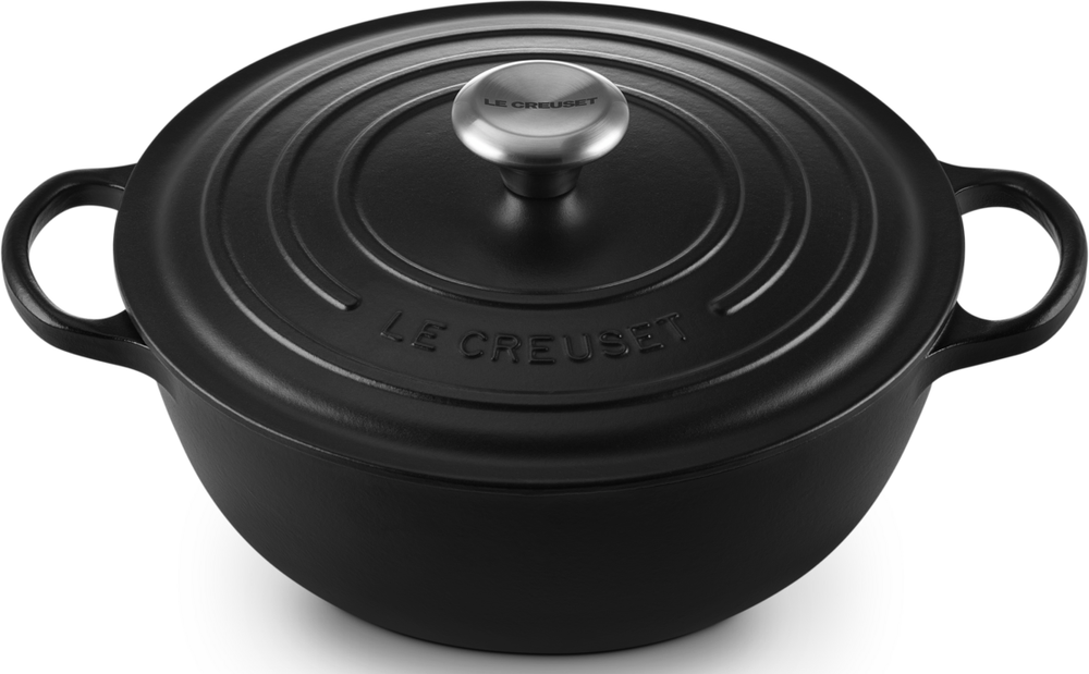 Le Creuset Braadpan Signature - Marmite - Mat Zwart - ø 26 cm / 4.1 liter