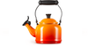 Le Creuset Bouilloire Sifflante Demi - Orange Rouge - 1,1 litre - compatible induction -