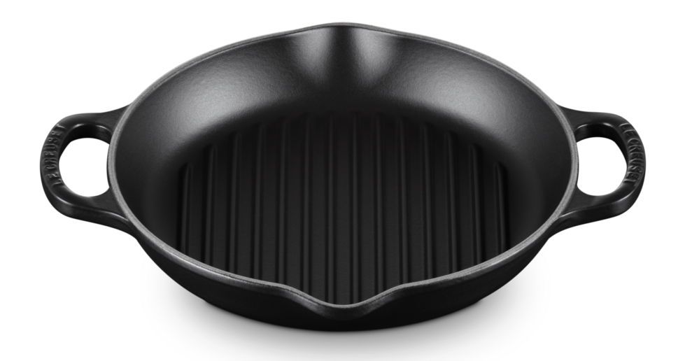 Le Creuset Grillplaat Signature - Mat Zwart - Hoog - ø 25 cm