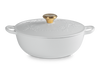 Le Creuset Poêle Marmite avec Bouton Doré - Holly Christmas - Blanc - ø 26 cm / 4,1 Litre