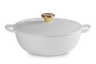 Le Creuset Poêle Marmite avec Bouton Doré - Holly Christmas - Blanc - ø 26 cm / 4,1 Litre